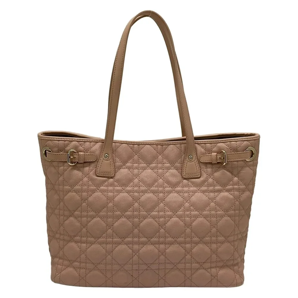 Christian Dior Panarea Tote Bag Coated Canvas Leather
